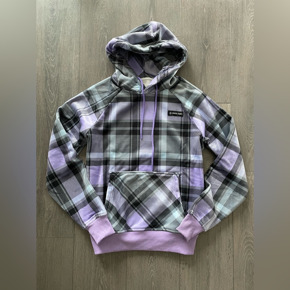 Spark Paws hoodie Small oversized medium purple soft new